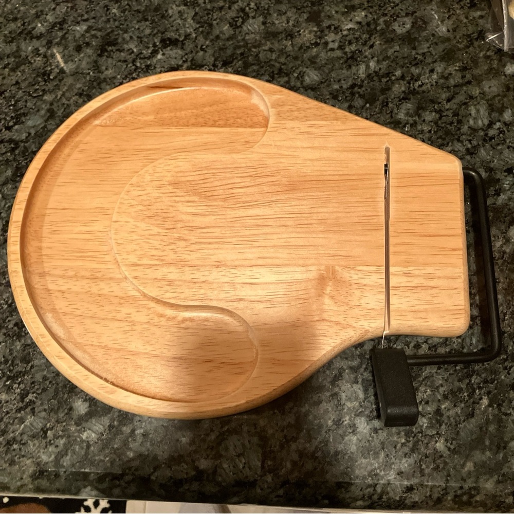Prodyne Cheese Cutting Board Charcuterie Slicer Beechwood 12 x 9.25in Vintage